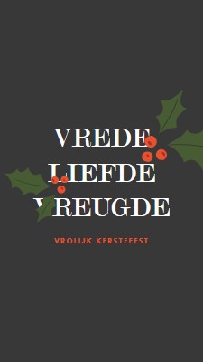 Vrede, liefde, vreugde gray modern-simple