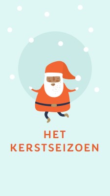 Het is kerstseizoen blue whimsical-color-block