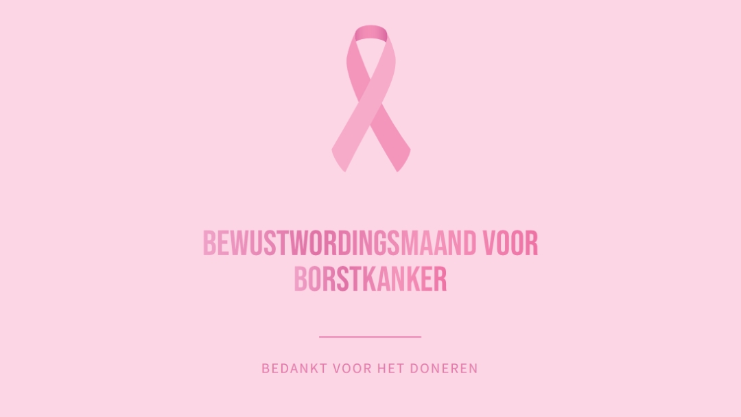 Bewustwordingsmaand voor borstkanker pink modern-simple