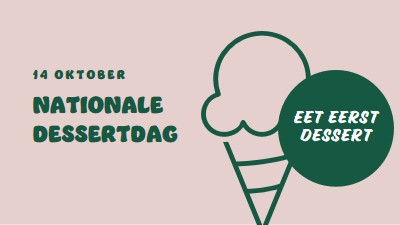 Nationale dessertdag pink vintage-retro