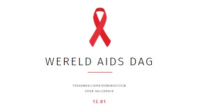 Aids-bewustzijn vergroten white modern-simple