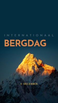 Gelukkige internationale bergdag blue modern-bold