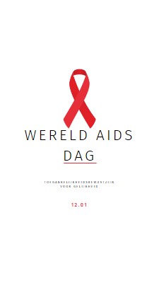 Aids-bewustzijn vergroten white modern-simple