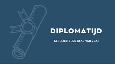 Je diploma blue modern-simple