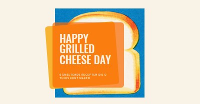 Happy Grilled Cheese Day orange modern-bold