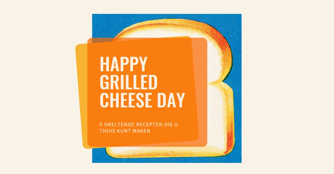 Happy Grilled Cheese Day orange modern-bold
