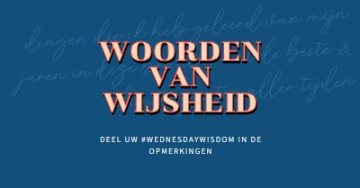 Woord aan de wijs blue modern-simple