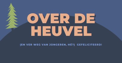 Over de heuvel blue modern-bold