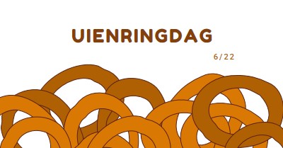 Ringen per dozijn orange whimsical-line