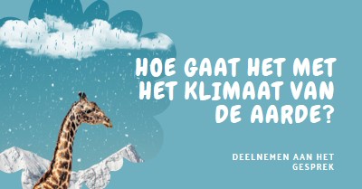 Laten we het hebben over klimaatverandering blue whimsical-color-block