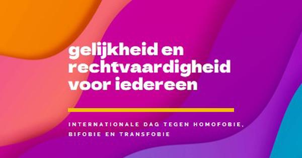 Ere internationale dag tegen homofobie purple modern-bold