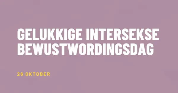 Happy Intersex Awareness Day purple modern-bold
