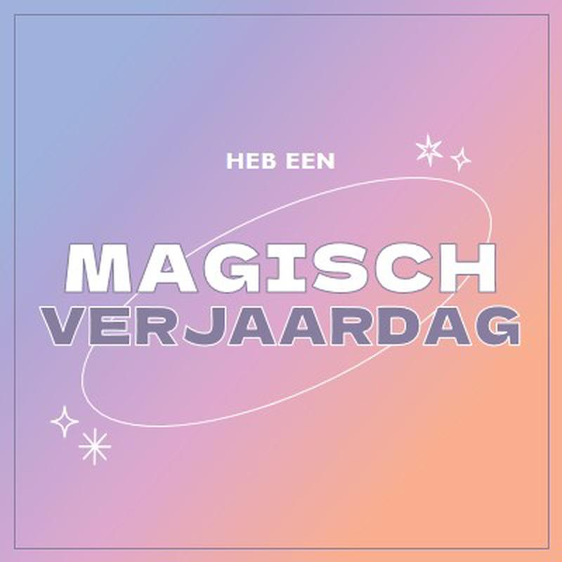 Magische verjaardag purple magical,modern,gradient