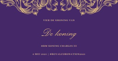 Een kroning die geschikt is voor een koning purple modern-simple