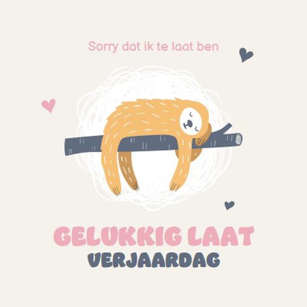 Te late verjaardagswensen white playful,cute,illustrative,whimsical,friendly,charming,graphic