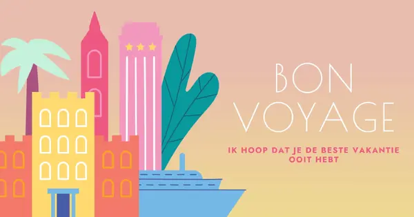 Bon voyage pink modern-color-block