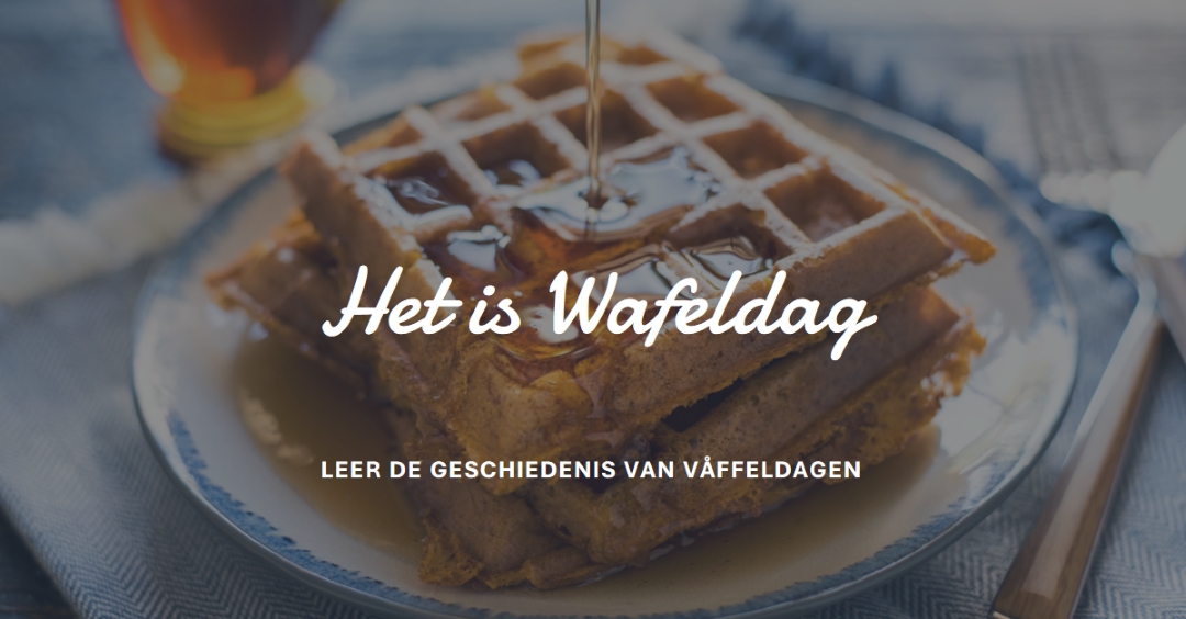 Het is Wafeldag blue modern-simple