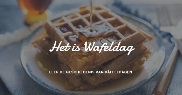 Het is Wafeldag blue modern-simple