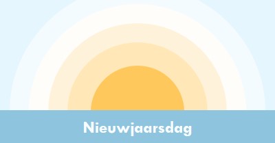 Nieuwjaarsdag zon blue modern-simple