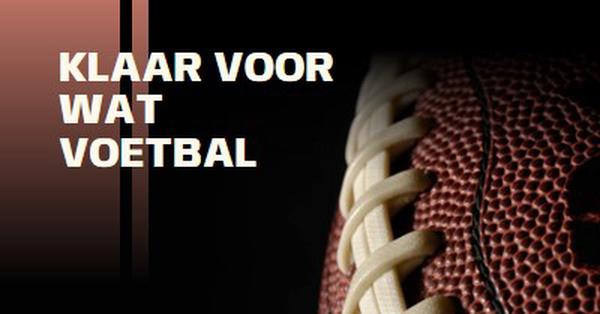 Klaar voor wat voetbal brown modern-simple