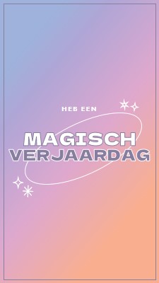 Magische verjaardag purple magical,modern,gradient