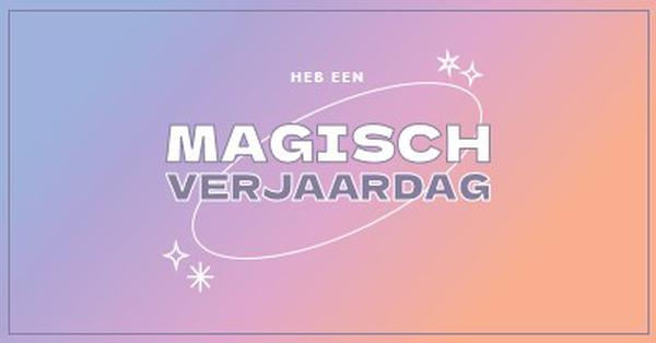 Magische verjaardag purple magical,modern,gradient