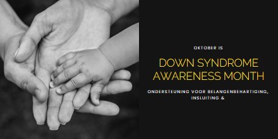 Down Syndrome Awareness Month black modern-simple