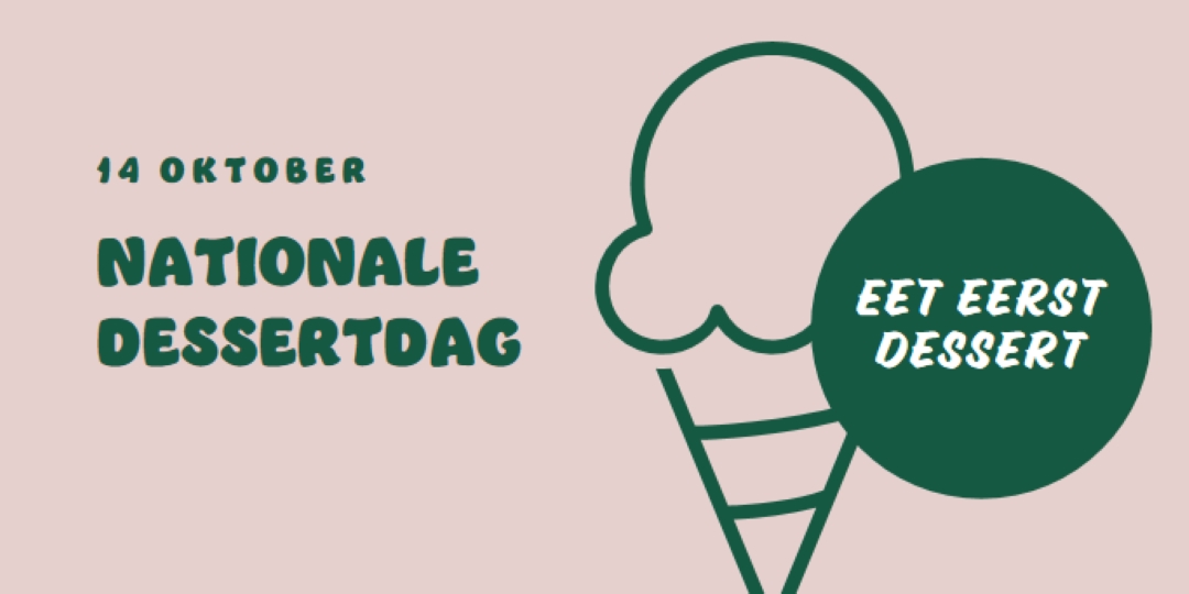 Nationale dessertdag pink vintage-retro