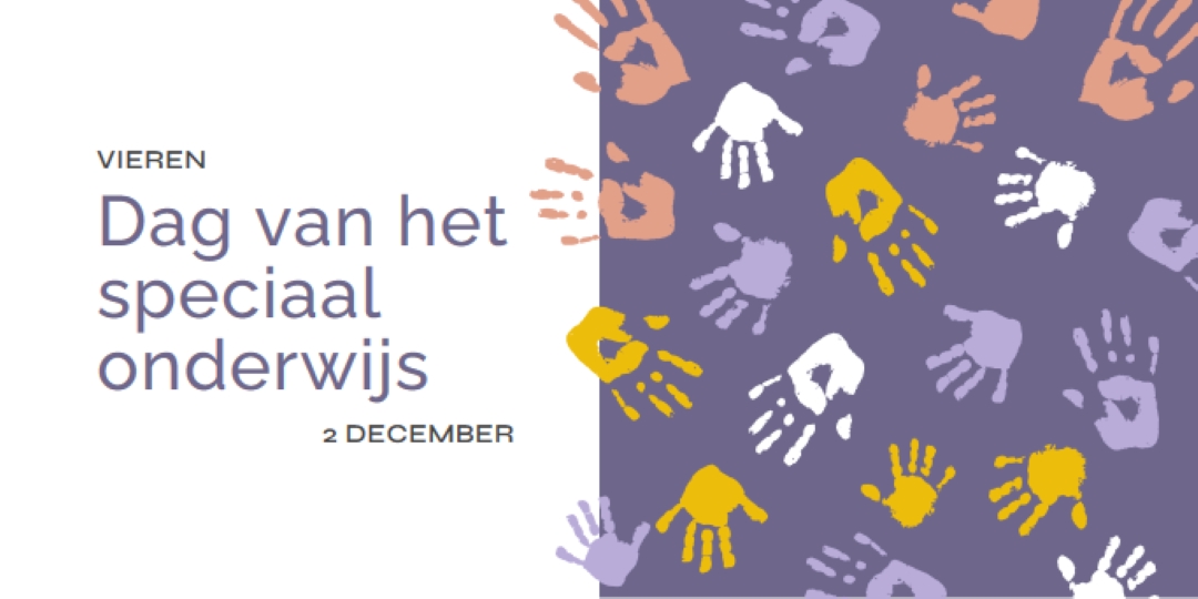 Dag van speciaal onderwijs purple whimsical-color-block