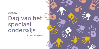 Dag van speciaal onderwijs purple whimsical-color-block