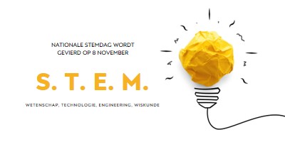 Wetenschap, technologie, techniek, wiskunde yellow modern-simple