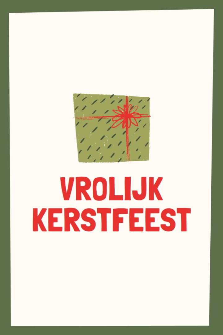 Vrolijk kerstcadeau white whimsical-color-block