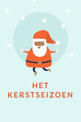 Het is kerstseizoen blue whimsical-color-block