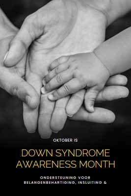 Down Syndrome Awareness Month black modern-simple