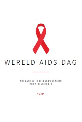 Aids-bewustzijn vergroten white modern-simple