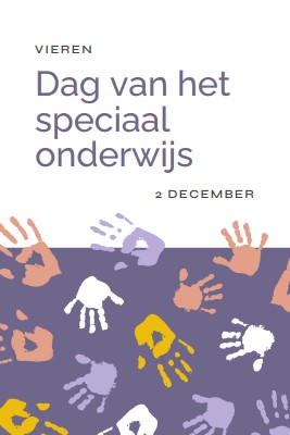 Dag van speciaal onderwijs purple whimsical-color-block