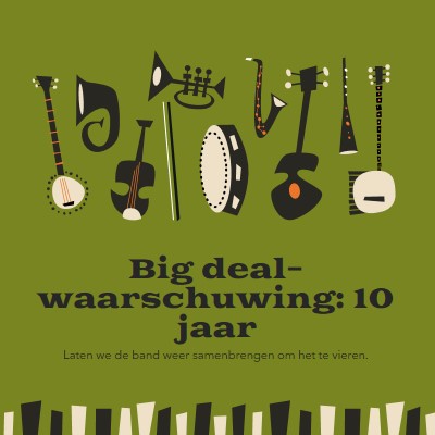 Big deal-waarschuwing green retro,graphic,music