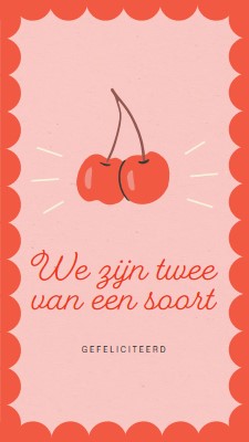 We zijn twee van een soort red illustration,retro,playful