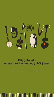 Big deal-waarschuwing green retro,graphic,music