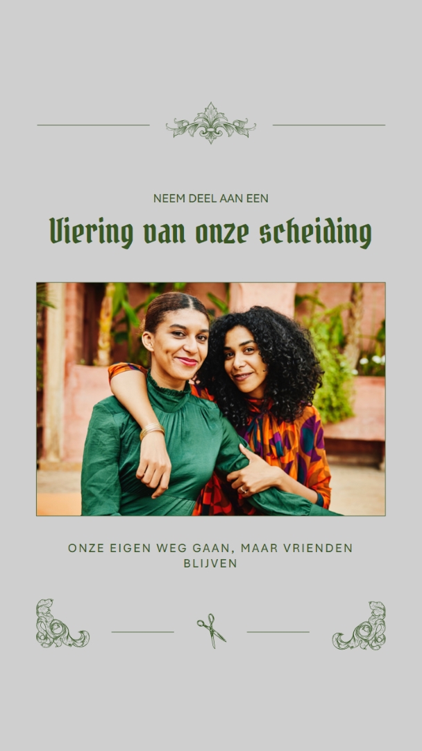 Onze scheiding vieren gray vintage,illustration