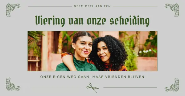 Onze scheiding vieren gray vintage,illustration