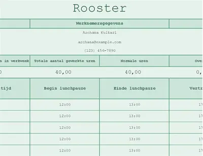Rooster (werkblad) modern simple