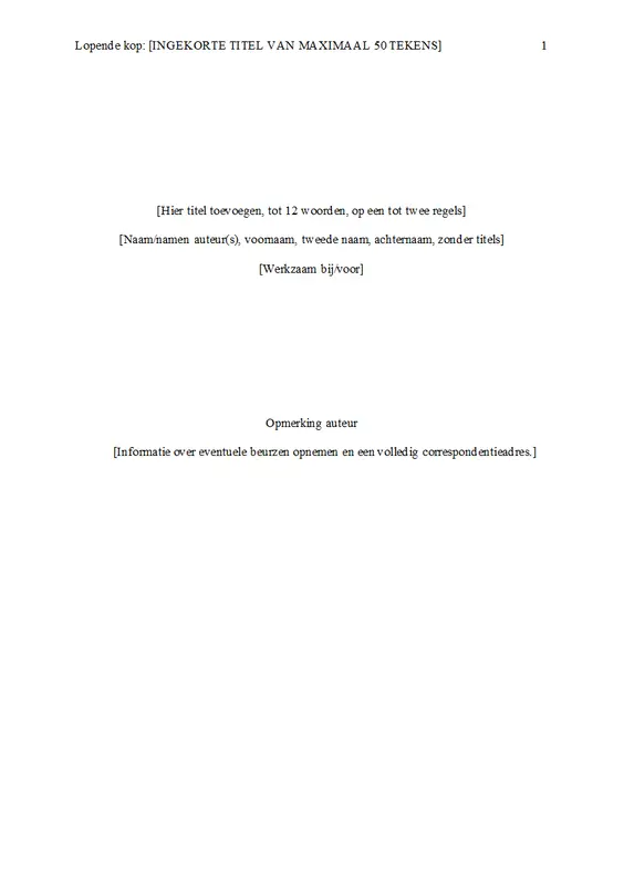 Scriptie in APA-stijl modern simple