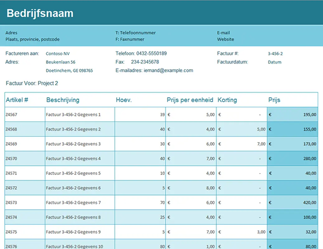 Tracker voor verkoopfacturen modern simple