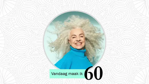 Bloemdecoratie voor verjaardag modern bold