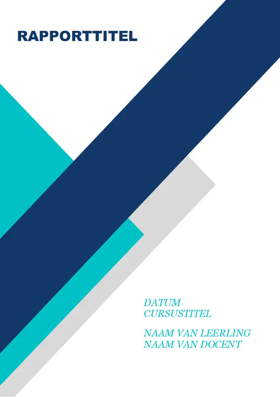 Jazzy studentenverslag modern simple