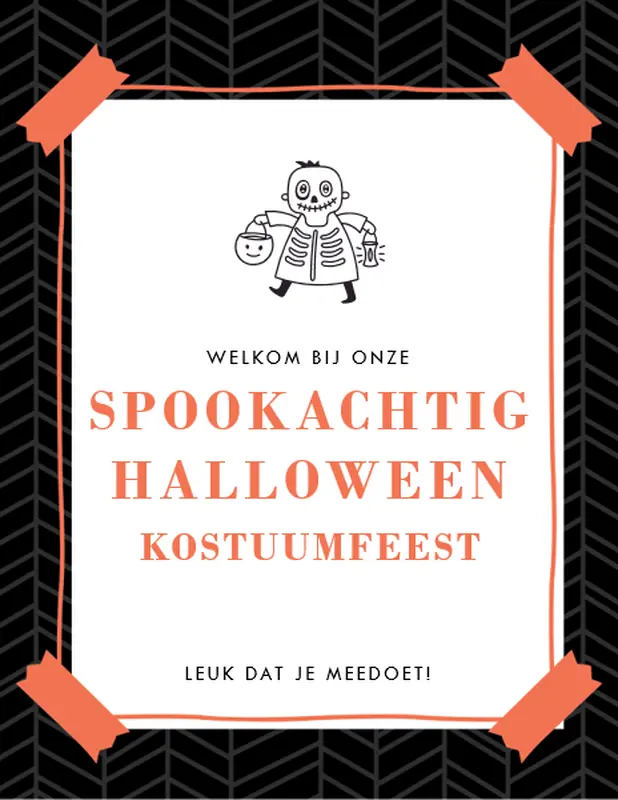 Skeletten afdrukmateriaal voor Halloweenfeest whimsical line