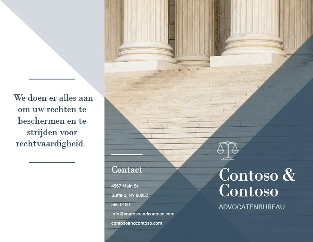 Hoekige brochure met drie vouwranden modern-geometric