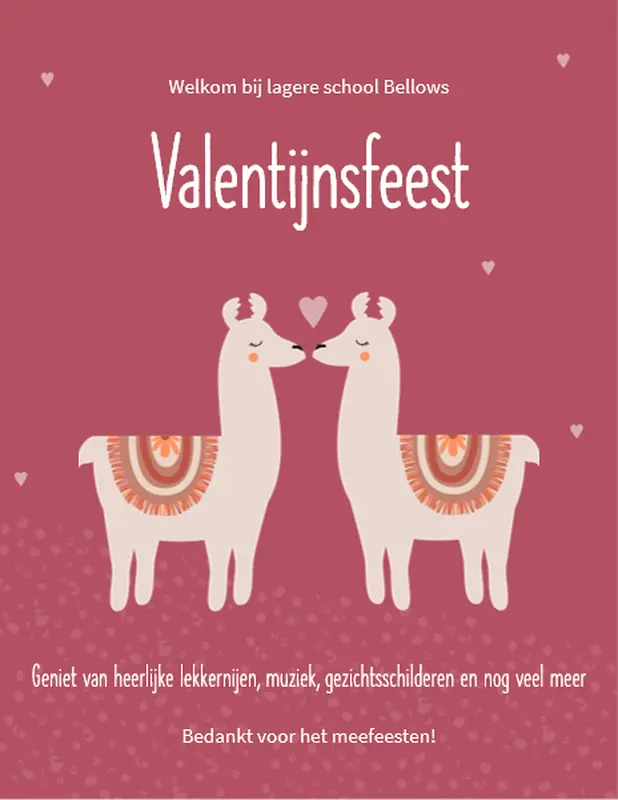 Afdrukbaar materiaal voor Valentijnsdag whimsical color block