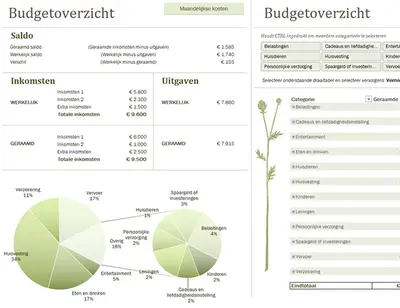 Gezinsbudget (maandelijks) modern simple